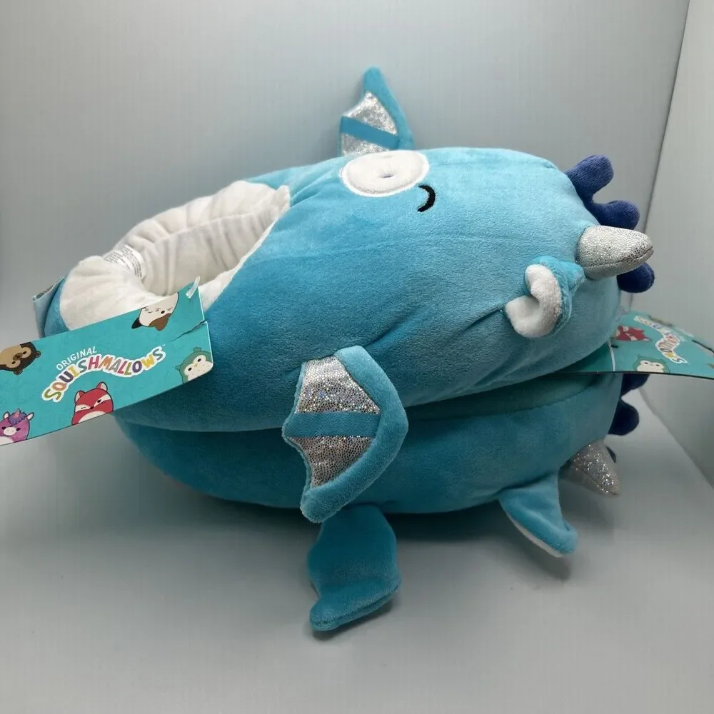 Squishmallows Slippers Tatiana The Dragon Blue Child Footwear Size 2-3 Comfort